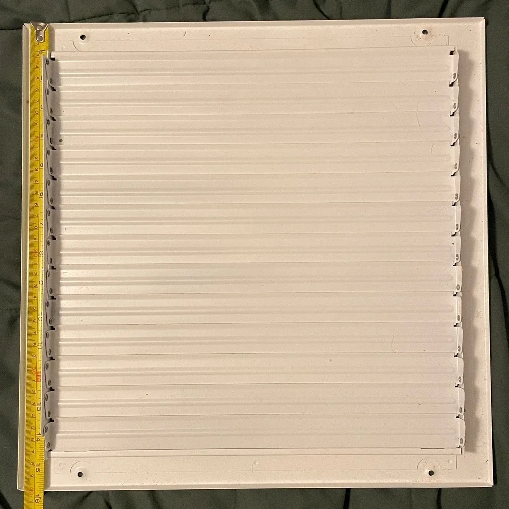 14x14 (in) White HVAC Ceiling Vent Diffuser Grill Cover Air Condition Louvered - Picture 5 of 5